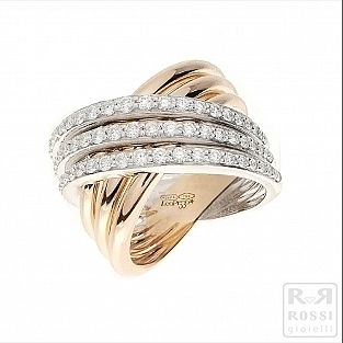 Leo Pizzo Anello fascia con diamanti