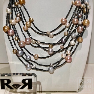 Rayola Collana Ematite e Perle
