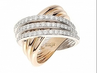 Anello fascia con diamanti