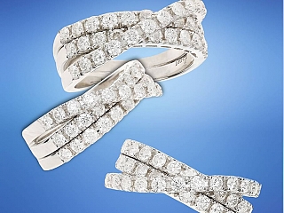Anello fascia diamanti