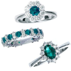 Anello con smeraldo