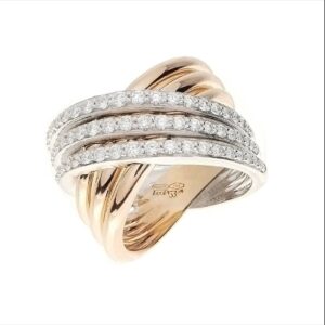 Anello fascia con diamanti