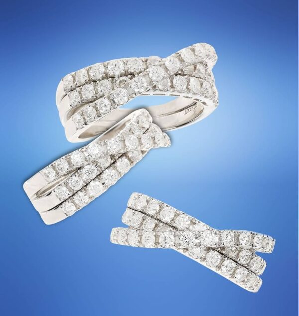 Anello fascia diamanti